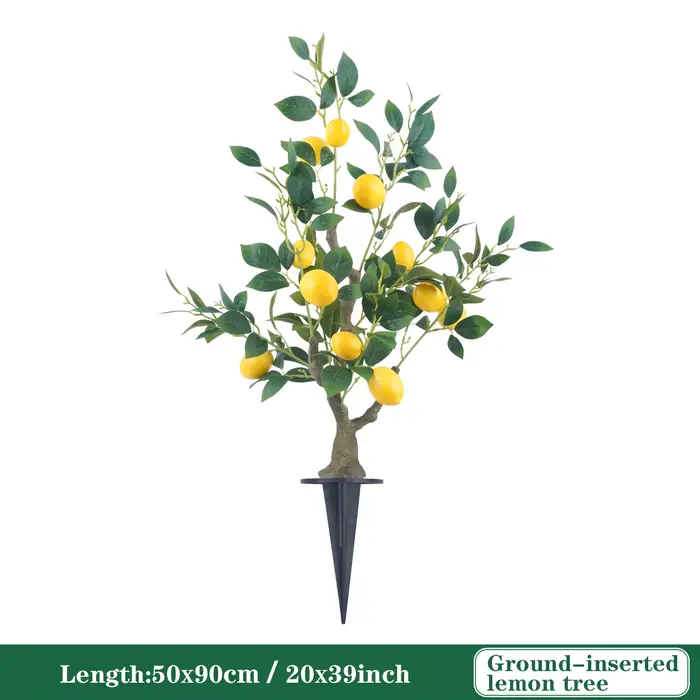 Uflower Arbre artificiel citronnier avec pot, grande plante artificielle pour la maison, le jardin, 