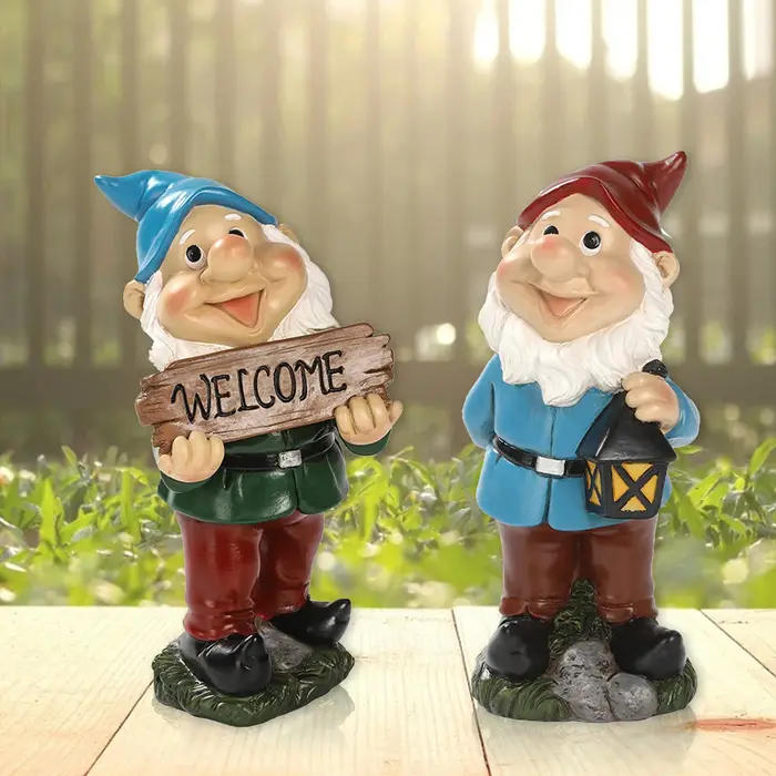 Statue de Gnome de jardin en résine drôle, Figurines de nains coquins de dessin animé, petites Sculp