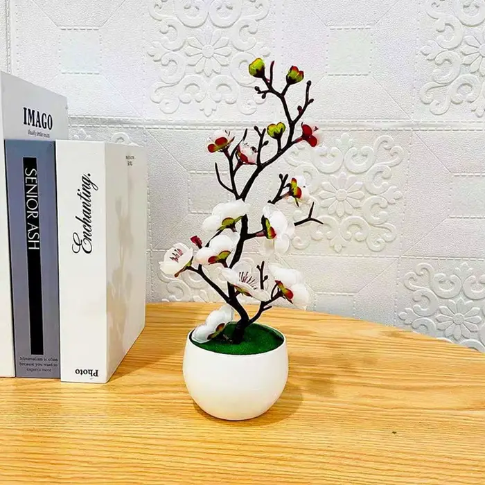 Plante en pot de fleur de prunier à usage intérieur et extérieur