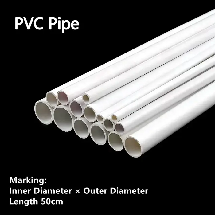 3 ~ 8 pièces longueur 50cm diamètre extérieur 5 ~ 24mm PVC tuyau blanc jardin Irrigation arrosage ra