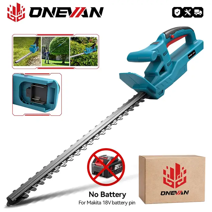 ONEVAN 3000W taille-haie électrique sans fil scie d'élagage à main tondeuse à gazon coupe de jardin outils électriques pour broche de batterie Makita