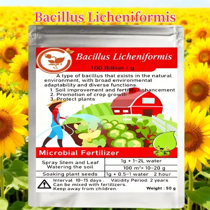 50g de Bacillus Licheniformis 100 Milliards d'Organismes Microbiens Engrais Organique pour l'Agricul
