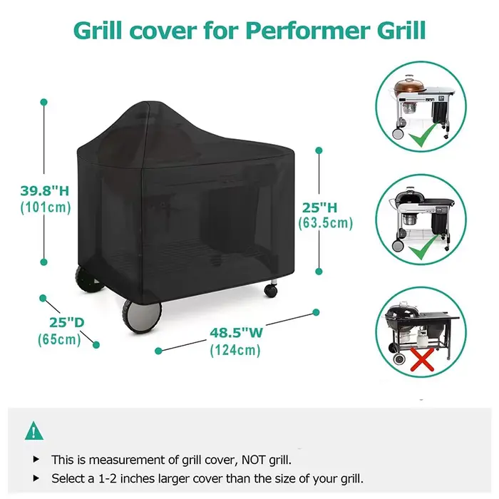 Housse de protection étanche pour barbecue Weber 22 pouces Performer Deluxe