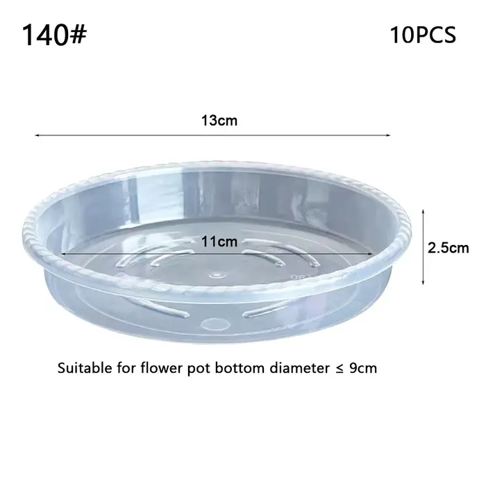 Plateau de Pot de fleur rond transparent, soucoupe pour plantes de bureau, accessoire de jardin en p