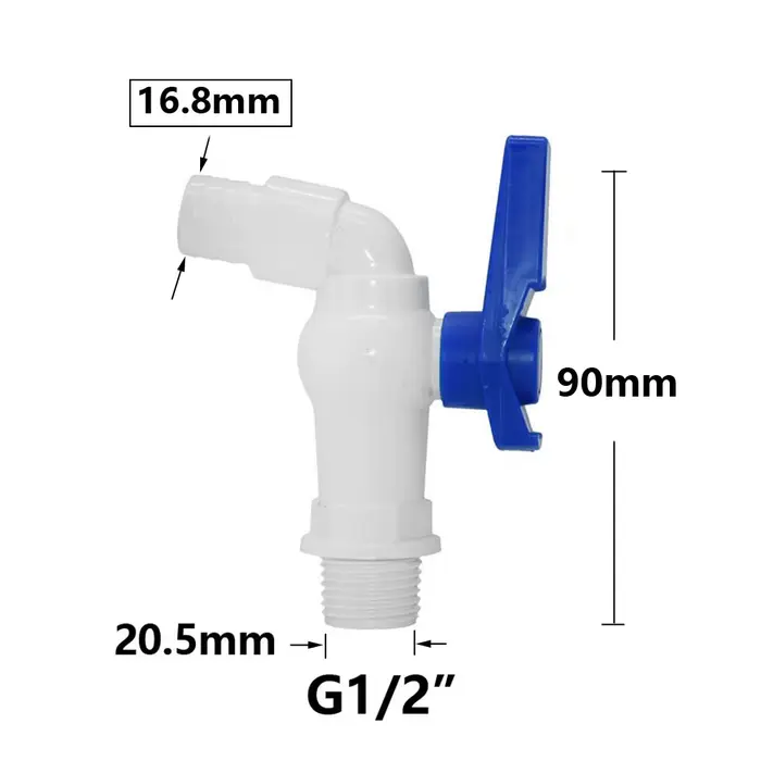 Adaptateur de réservoir IBC à filetage femelle S60, robinet en plastique à filetage 1/2 3/4 ", conne