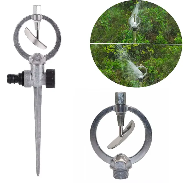 Arroseur d'irrigation à tête papillon en métal Zinc, 1/2 pouces, rotatif à 360 degrés, robuste, pour