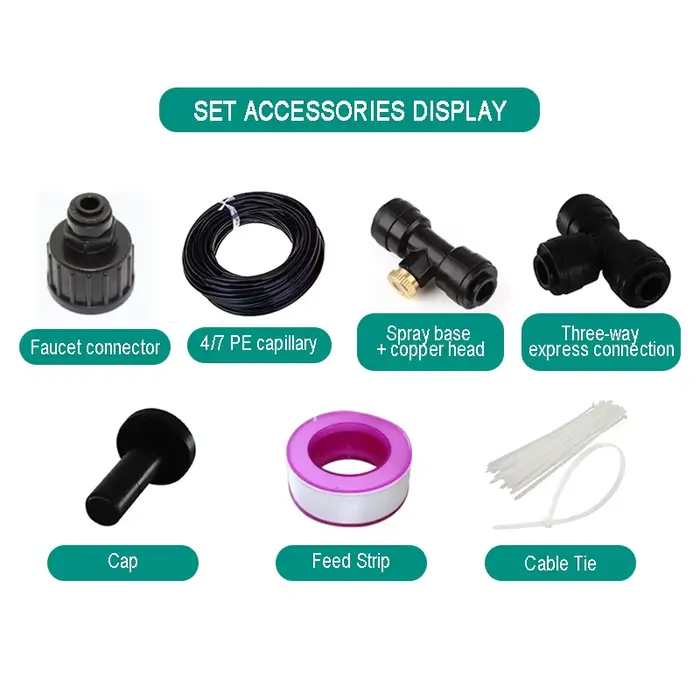 Kit de système d'irrigation par brumisation pour jardins
