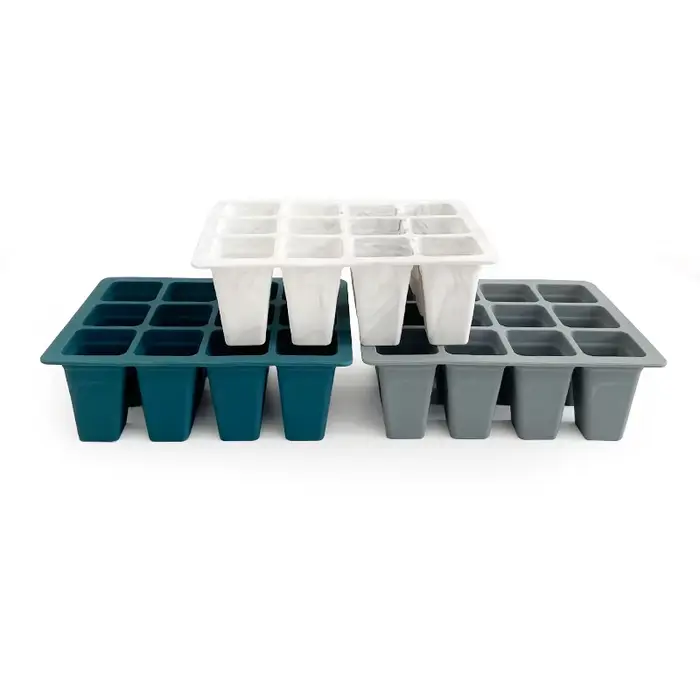 Plateaux de démarrage réutilisables en silicone, plateau de démarrage pour plantes de germination, d