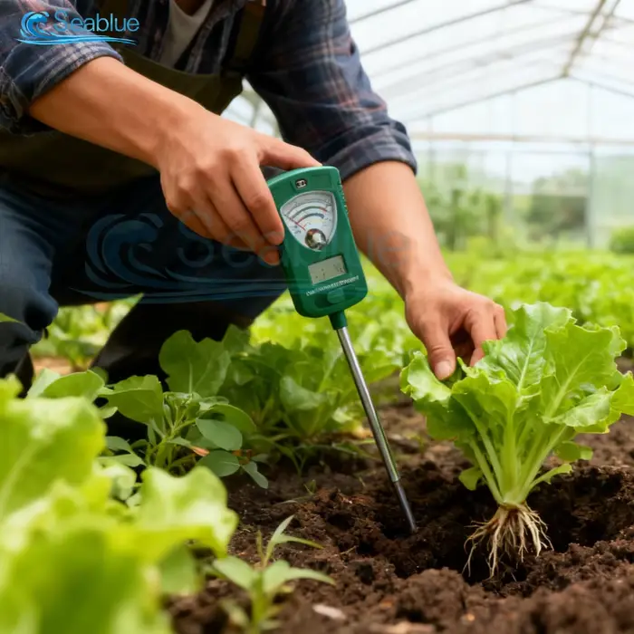 Testeur de sol 7 en 1 avec rétro-éclairage LCD, mesure l'humidité/PH/fertilité/lumière/température/h
