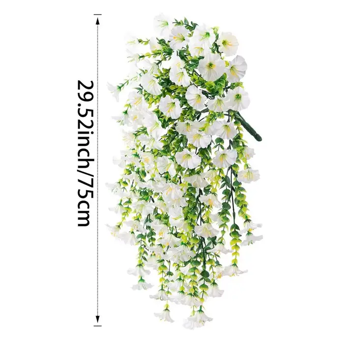 Faux Petunias, fleurs artificielles en soie, résistantes aux intempéries, durables, 2 pièces, pour v