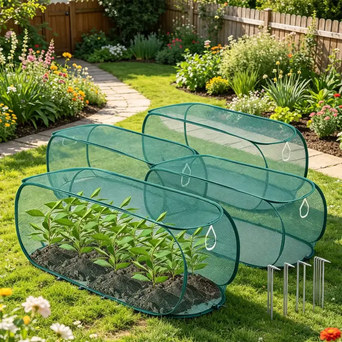 Serre de jardin pop-up en maille pour plantes, couverture pour semis, accessoires de jardinage de gr