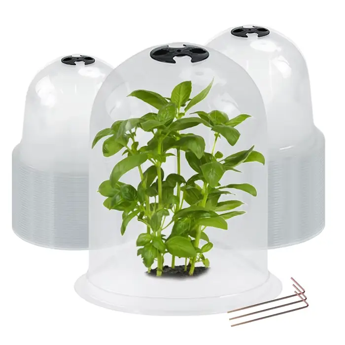 Couverture de protection des plantes réutilisable avec piquets métalliques, mini serre, couverture d