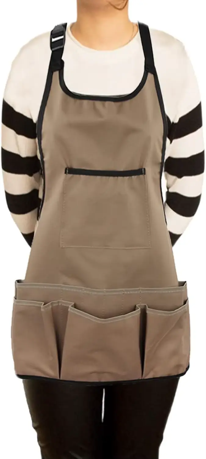 Tablier de jardinage avec grandes poches pour femmes, tablier à outils imperméable à 14 poches, tabl
