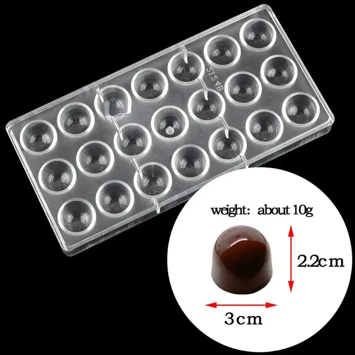 Moule à chocolat en forme de Rose, coquille ronde, créatif, bricolage, outils de cuisine, plastique 