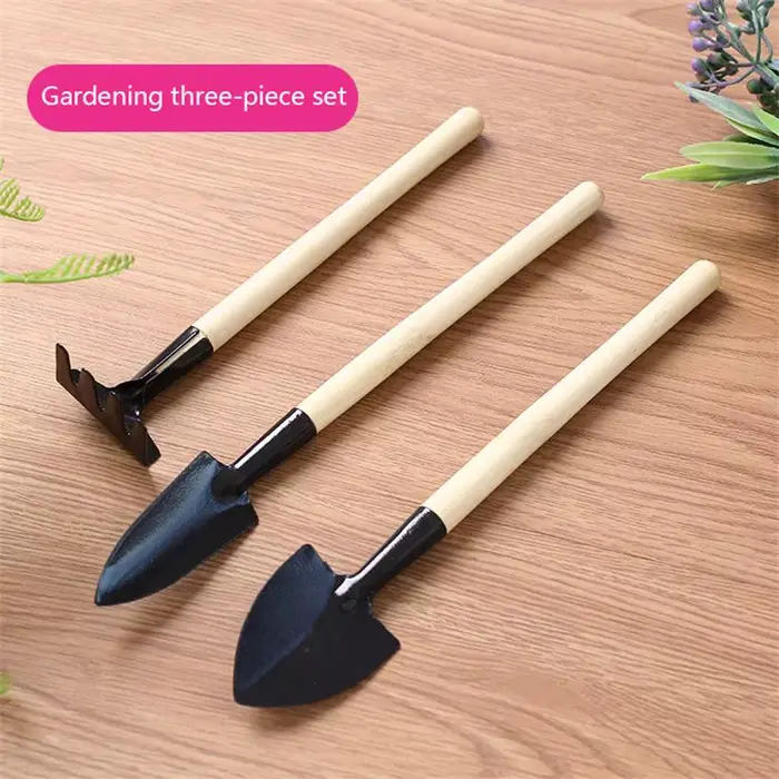 Ensemble d'outils de jardinage de trois pièces, mini outils de jardin, pelle multifonctionnelle, her