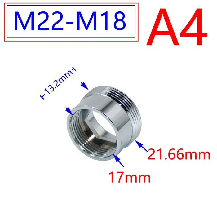 Connecteur fileté argenté 1/2 "/M16/M17/M18/M19/M20/M22/M24/M28/M32, adaptateur en laiton pour robin
