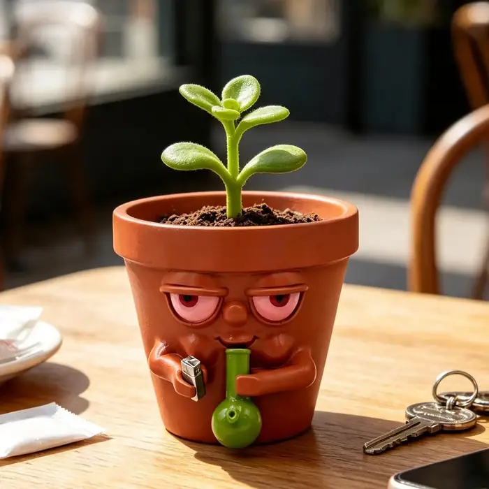 Joli pot de fleurs pour plantes succulentes et lierre vert, pots de fleurs originaux pour bureau, bi