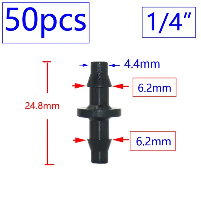Connecteur d'eau pour tuyau d'arrosage, Irrigation goutte à goutte pour tuyaux de 1/4 et 1/8 pouces,