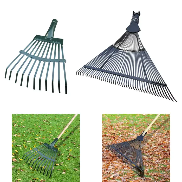 Tête de râteau de jardin uniquement, tête de râteau à feuilles de paysage d'arrière-cour, tête de râ