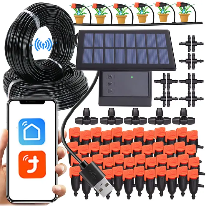 Tuya – minuterie d'énergie solaire compatible Wifi, système d'irrigation goutte-à-goutte intelligent