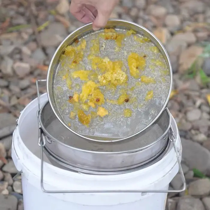 Filtre à miel Double couche en acier inoxydable pour apiculture, passoire de réservoir de colonnes p