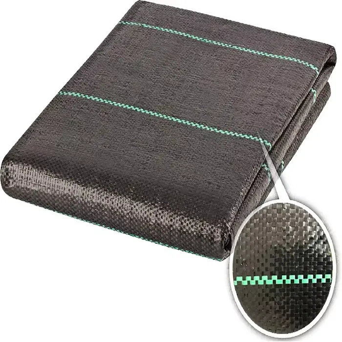 Toile de paillage robuste de 5 m pour aménagement paysager, idéale pour les couvertures de jardin, l