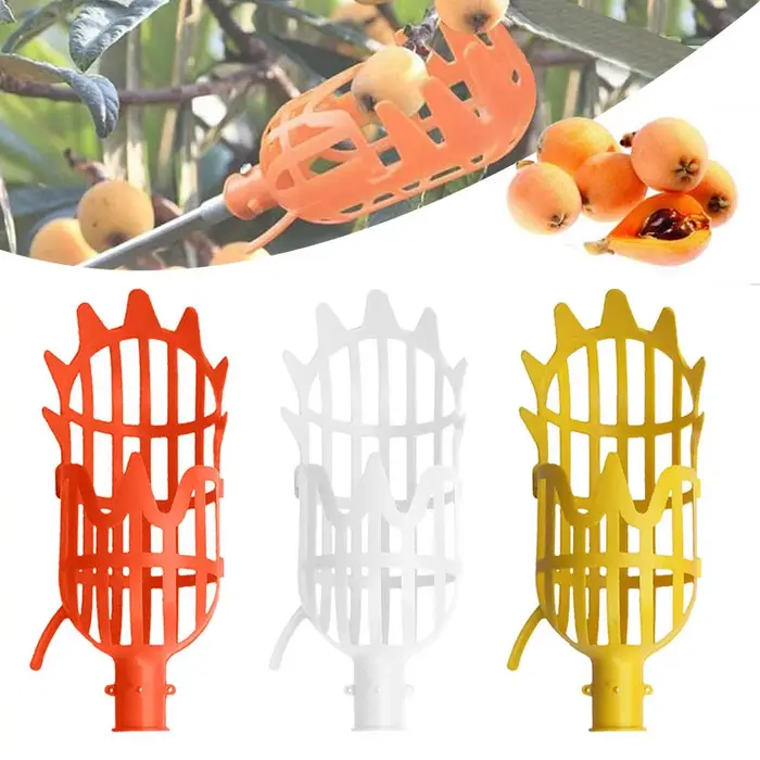 Panier de jardin en plastique multicolore, tête de cueillette de fruits, outil de cueillette de frui