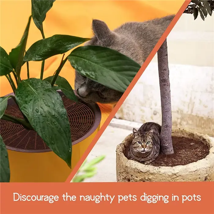 Protecteur de sol pour Pot de plantes, 1 pièce, avec clous, grille de Pot de plantes, couverture de 