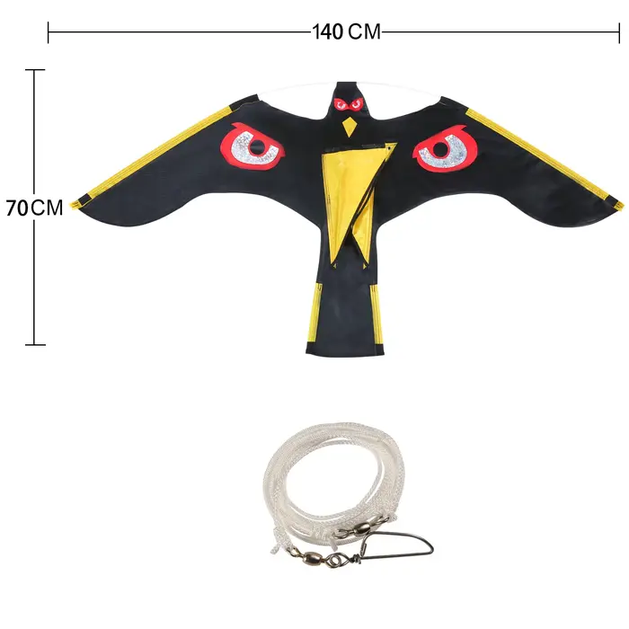 Faucon volant cerf-volant répulsif à oiseaux, décoration d'épouvantail, lutte antiparasitaire extéri