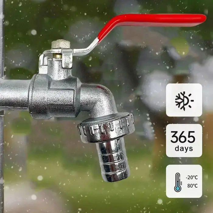 Robinet de jardin extérieur 1/2-3/4 pouces en alliage de zinc, à commande unique, antigel, pour mach