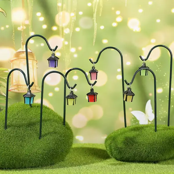 Piquets de jardin lumineux envoyés au hasard, 6 pièces, Mini décorations de bonsaï, artisanat de bri