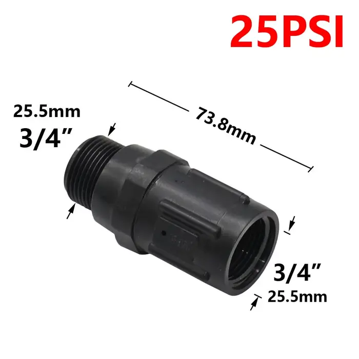 Régulateurs de pression préréglé d'eau à filetage de 15psi, 20psi, 25psi, 30psi, 45psi, 3/4 pouces, 