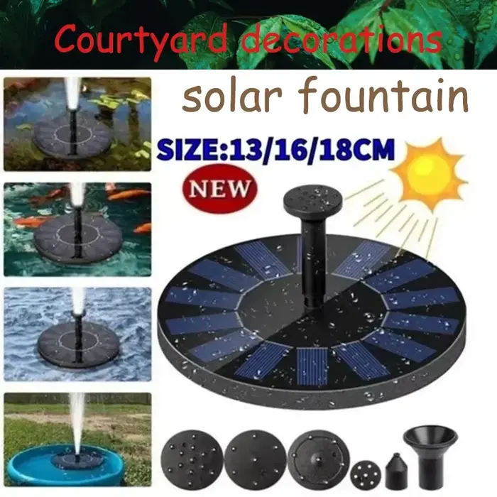 Pompe de fontaine solaire à économie d'énergie, kit d'arrosage des plantes, fontaine solaire colorée