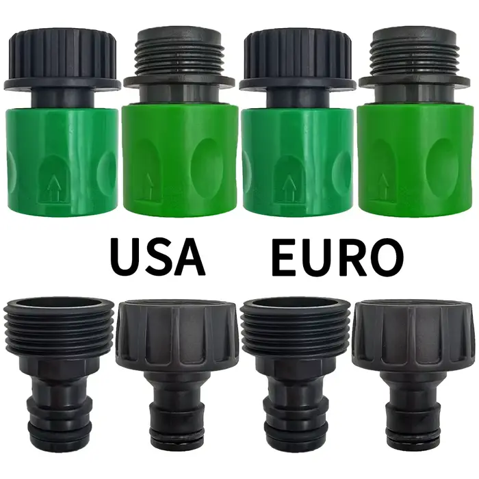Tétine à connecteur rapide EURO USA, adaptateur de tuyau fileté mâle de 3/4 pouces pour système d'ar