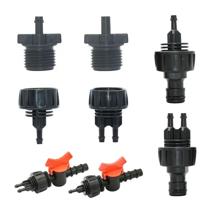 Adaptateur de connecteur de tuyau d'arrosage, filetage 1/2 "3/4" à 4/7mm, raccords de Tube barbelé 1
