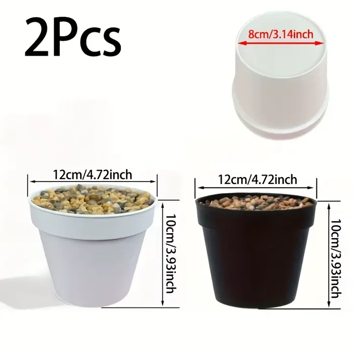 Jardinières cônes minimalistes modernes-paquet de 2 Pots en plastique polyvalents pour bonsaï artifi