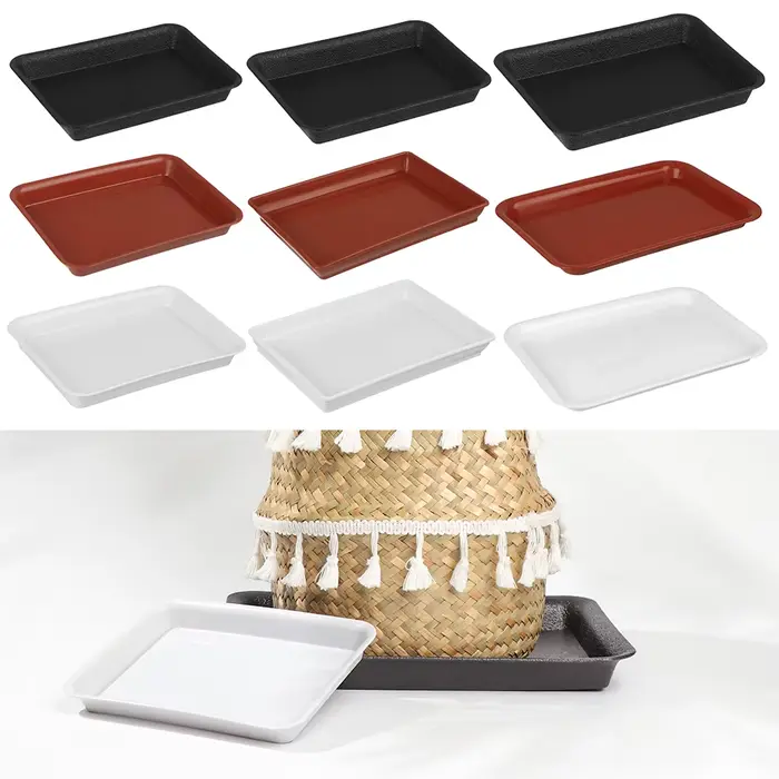 Pot de fleur rectangulaire en plastique pour plantes de jardin