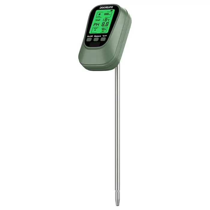 Testeur d'humidité du sol 4-en-1 avec écran LCD rétroéclairé, détecteur de sol pour le jardinage, l'