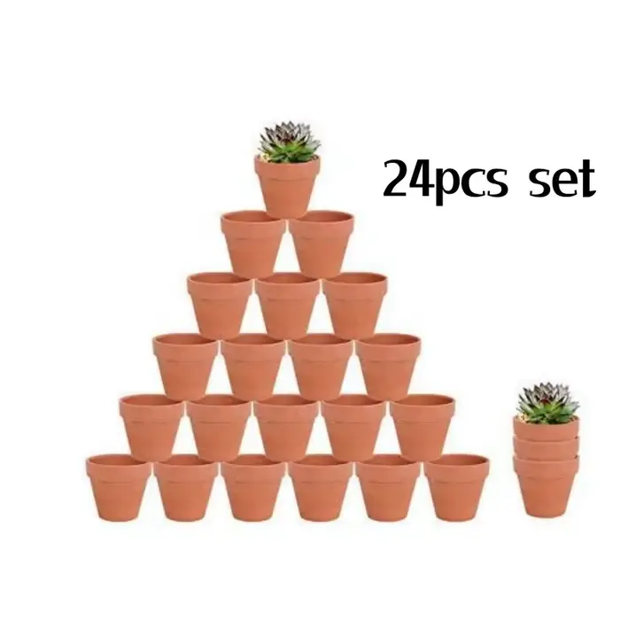 Pots de fleurs Terra Cotta de 2.5 pouces, 24 pièces, jardinière en poterie, Pots de fleurs Cactus, P