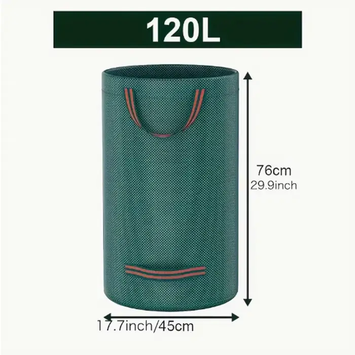 Sac poubelle de jardin 120L-500L, sac à feuilles de grande capacité, poubelle légère, récipient d'he