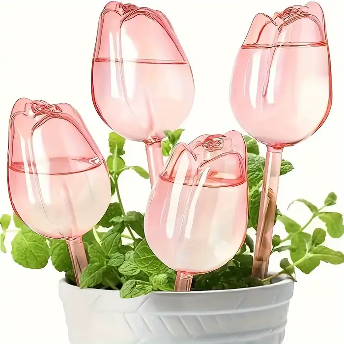 3 boules d'irrigation en forme de tulipe avec un design à embout étroit pour prolonger le temps