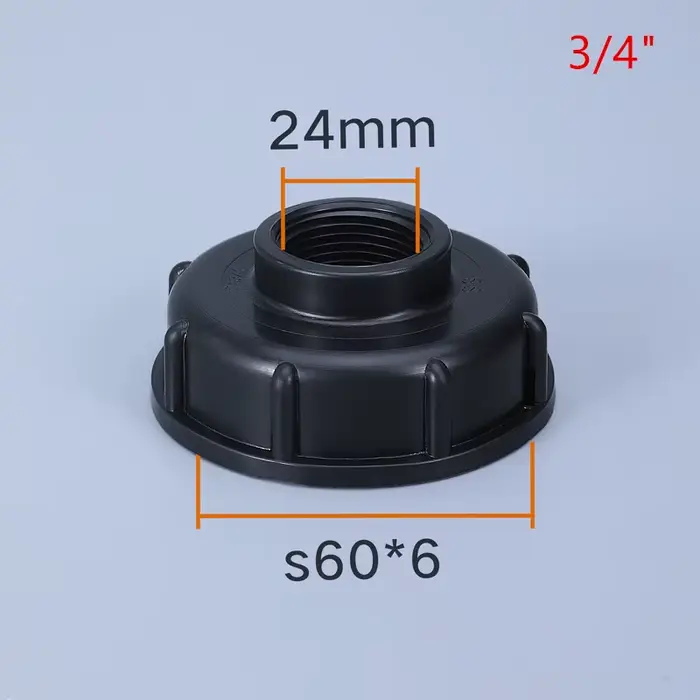 Raccords de réservoir IBC Durable S60X6, filetage à 1/2 "3/4" 1 ", 1000l, adaptateur de remplacement