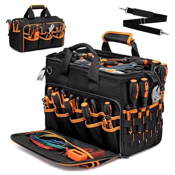 DGEV fourre-tout à outils, organisateur de sac à outils, sac à outils pour électricien, sac à outils