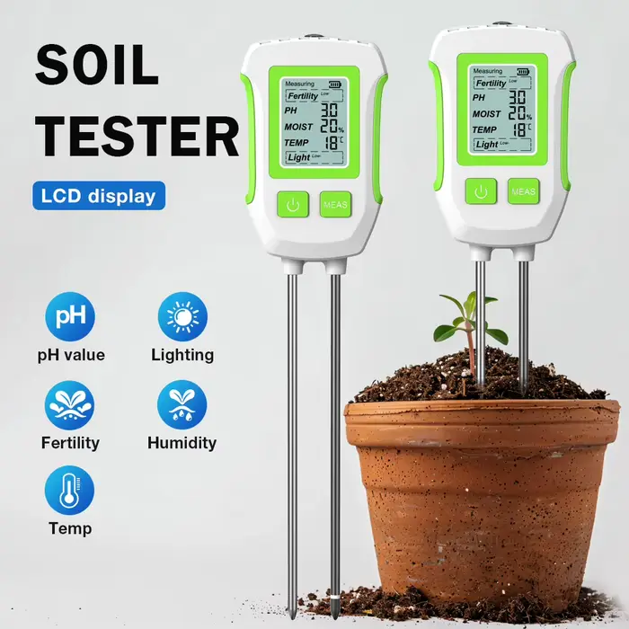 Testeur de sol numérique LCD 3/5 en 1