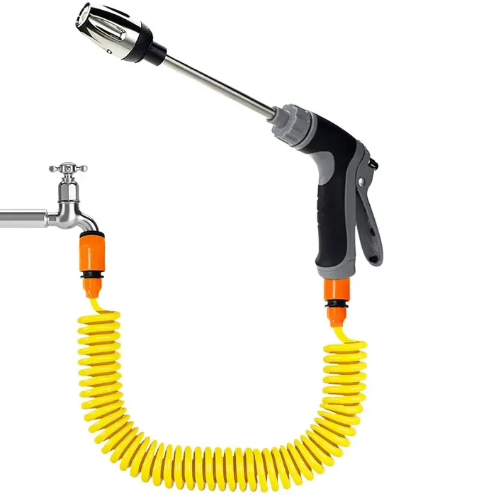 Tuyau d'arrosage de jardin Magic Spring de 7,5 m à 30 m, pistolet de pulvérisation pour le nettoyage