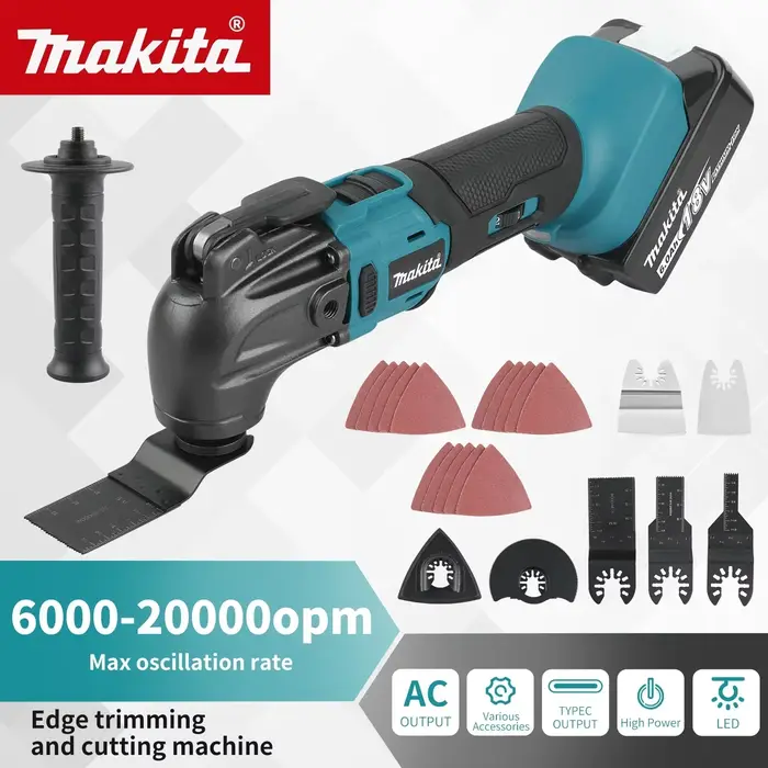 Makita Coupeur 18 V : réglages à 6 vitesses, batterie Li-Ion 18/20 V, longueur 340-326 mm, multi-usa