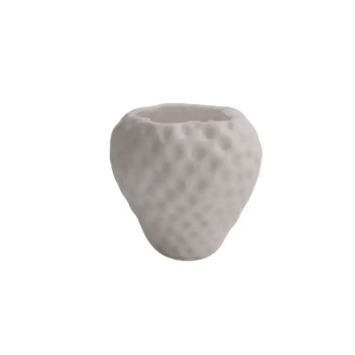 Pot de fleurs amusant imprimé en 3D en forme de fraise, mini pot de plantes décoratif, ornements en 