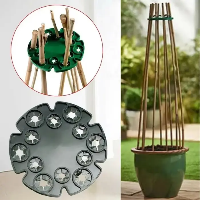 Support pour plantes de jardin, connecteur pour plantes de balcon, plateau de protection, poteau en 