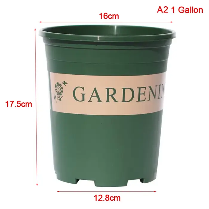 Pot de fleur en plastique durable, jardinière de pépinière de jardin, plante végétale, gallon