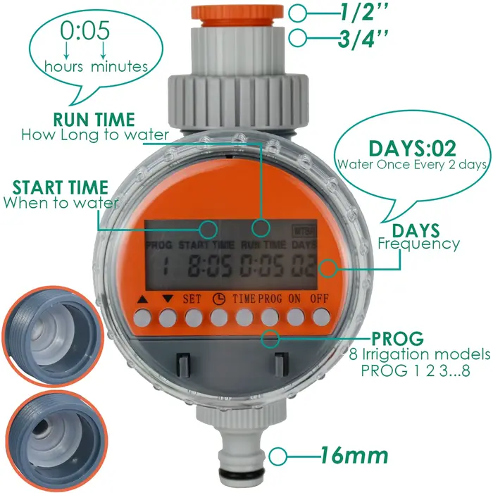 KESLA-Valve à Bille d'Irrigation existent LCD Contrôleur Électronique, Minuterie pour l'Eau Précieus